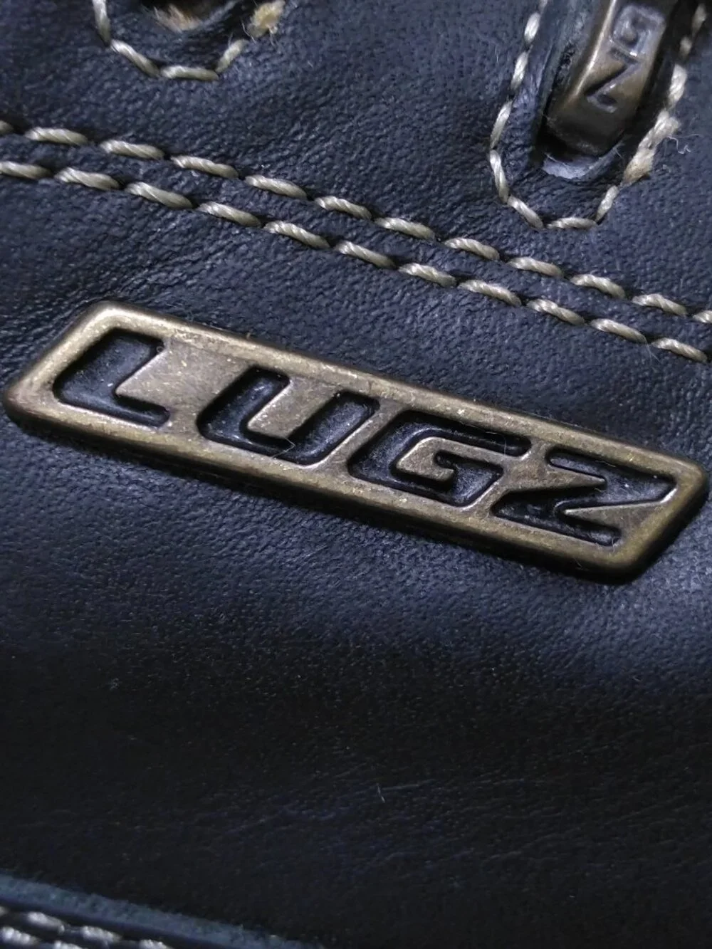 LUGZ Shoes Mens SIZE 10.5 ZCS 2000 COMPOUND Leather Boot SNEAKERS Black Gum VTG